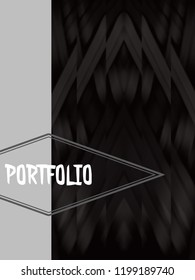 Simple Portfolio Cover Template Designblack Grey Stock Illustration Shutterstock