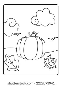 Simple Pumpin Coloring Page In US Letter Format