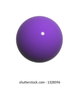 simple purple 3d ball with raytrace texture