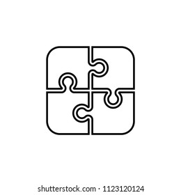  Puzzle Icon Vector Filled Flat Sign Stock Vector (Royalty Free) 721635493