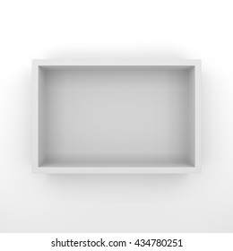 Simple Rectangle Frame Shelf 3d Rendering Stock Illustration 434780251 ...