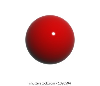 simple red 3d ball with raytrace texture
