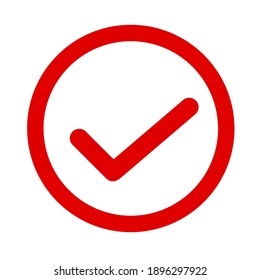 Simple Red Check List Sign Stock Illustration 1896297922 | Shutterstock