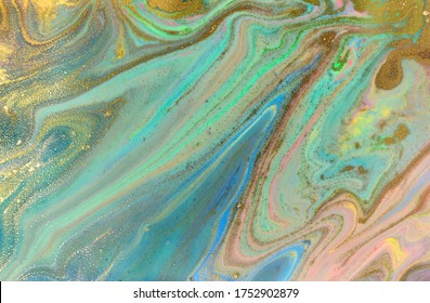 Simple ripplle pattern. Ink marble background.