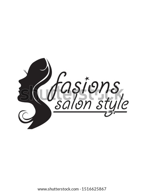 Simple Salon Style Modern Silhouette Logo Stock Image Download Now