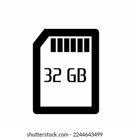 simple save icon. memory card symbol. electronics line art. flash icon.
