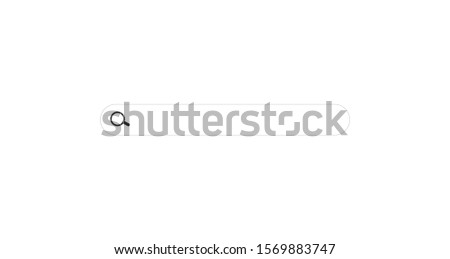 Simple Search bar. Horizontal linear border with text input field, magnifying glass icon in frame. Flat searching button design for seo, networking technology, web ui, internet navigation, web browser
