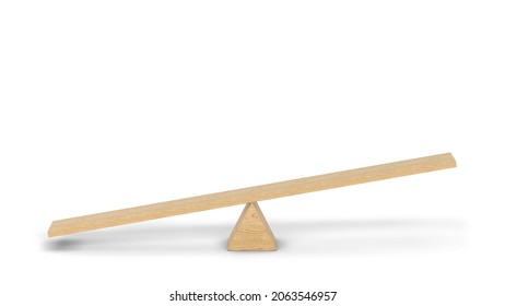 Simple Seesaw Balance Concept 3d Illustration Stock Illustration ...