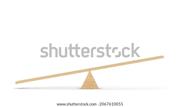 Simple Seesaw Balance Concept 3d Illustration Stock Illustration ...