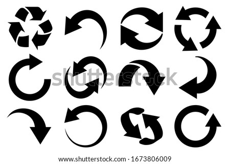 Simple set of  icons related to interface arrows.