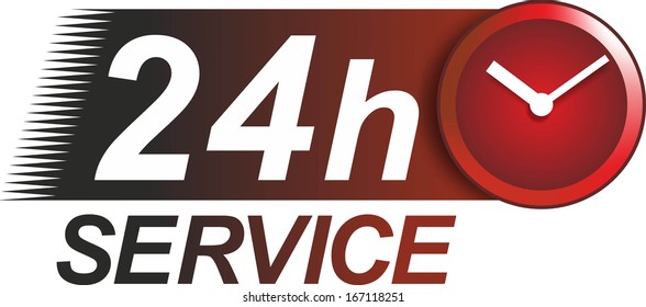 A Simple Sign For 24 Hour Service