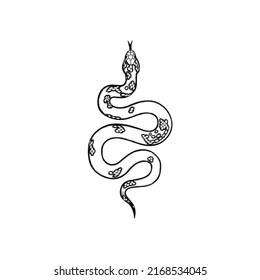 Simple Snake Tattoo Design Idea Stock Illustration 2168534045 ...