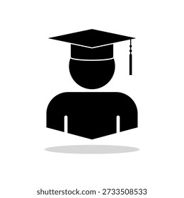 Simple Student icon with  shadow