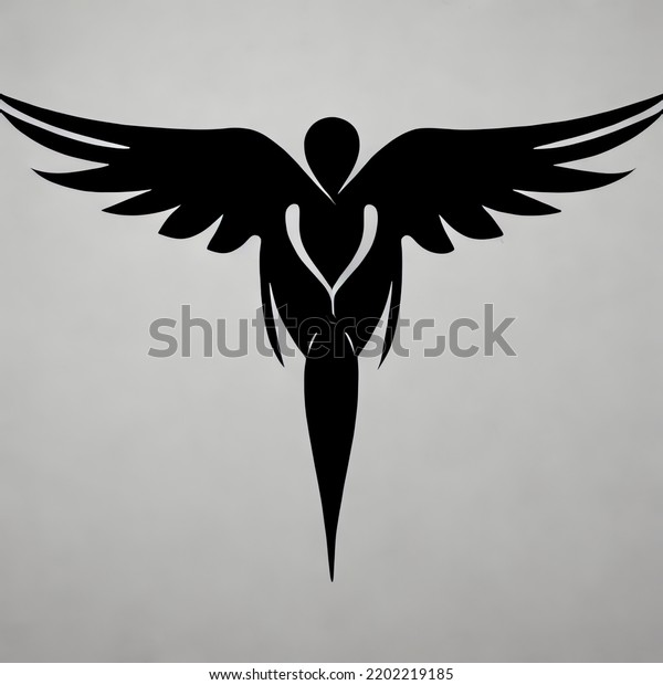 Simple Tattoo Design Minimalist Flying Birds Stock Illustration ...