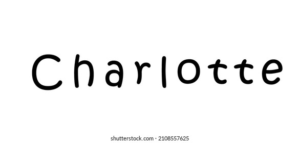 163 Charlotte name graphic Images, Stock Photos & Vectors | Shutterstock