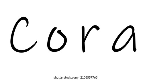 49 Cora Lettering Images, Stock Photos & Vectors | Shutterstock