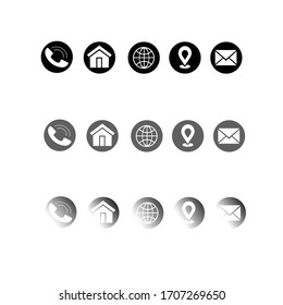 Simple Thin Icons Sets For Business Card And Web