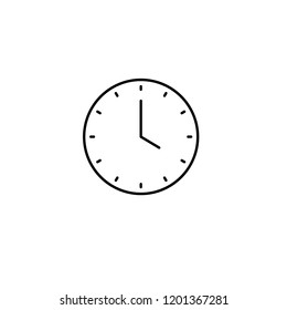 Simple Thin Line Clockface Ico