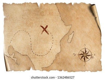 Simple Treasure Map Isolated