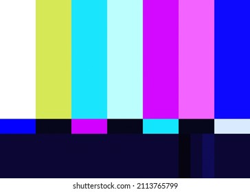 A Simple TV Test Pattern (appearing On Air In Case Of Technical Difficulties). Creamy Pastel Color Tones.
