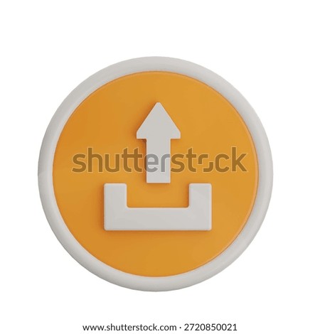 Simple upload arrow icon for user interface, web, and app design applications.