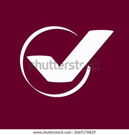 Simple validation symbol representing agreement.