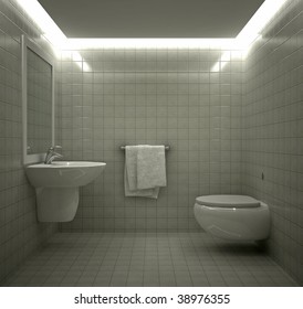 Simple White Bathroom