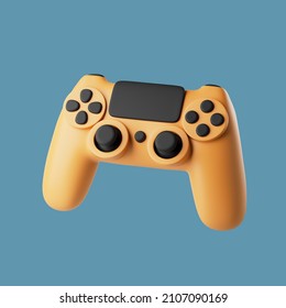 Simple wireless gamepad for gaming 3d render illustration 