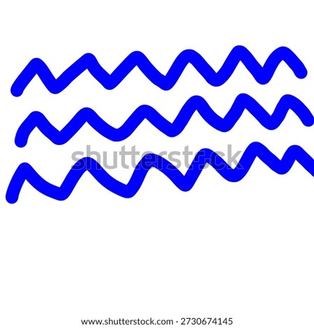 simple zigzag overlapping blue strokes