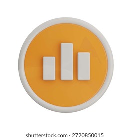 Simplified bar chart icon representing data analysis for dashboards and reports.