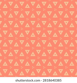 Simplistic Triangle Pattern in Warm Coral Tones