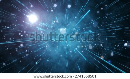 A simulation of space stars in movable condition.;