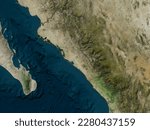 Sinaloa, state of Mexico. High resolution satellite map