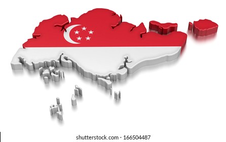 4,156 Singapore Map Flag Images, Stock Photos & Vectors 