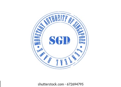 Singapore Dollar, Central Bank: Monetary Authority Of Singapore, SGD Stamp