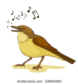 animated nightingale singing