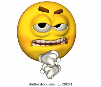 Single 3d Emoticon Isolated On White Stock Illustration 55728241 ...