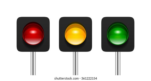 red traffic light icon