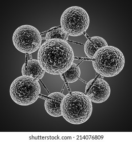 A single atom scientific illustration