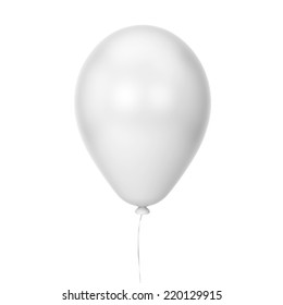 Single Baloon. 3d Illustration Isolated On White Background 