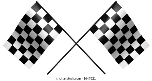 Single Checkered Flag On White Stock Illustration 1647821 | Shutterstock