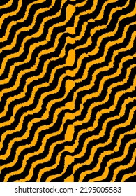 Single Dividing Line Gold And Black Halftone Wavy Line Distortion Design