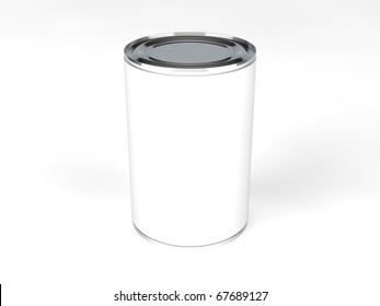 A Single Food Can With A Blank Label