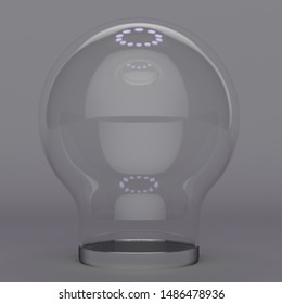 Single Glass Container Empty Spherical Glass Stock Illustration ...