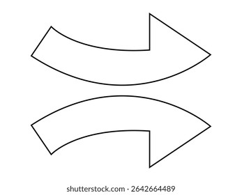 Single head arrow vector illustration in HD