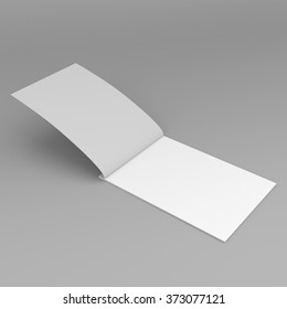 Single Horizontal Magazine On Gray Background