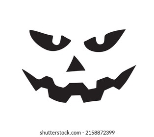 Single silhouette Halloween grimace face of horror scary smile - Powered by Shutterstock