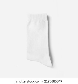 Single Sock Mockup On White Background 3d Render