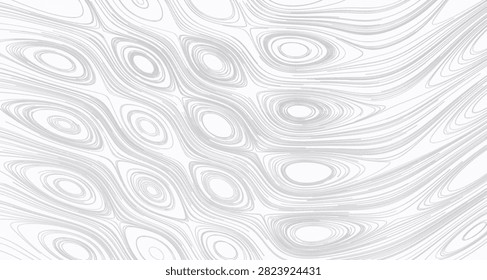 A single view render showcasing dense, brushed silk strands following a flow field with a marbled effect in off-white and pale grey tones.