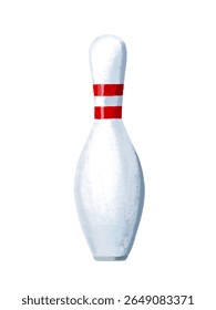 Single White Bowling Pin Image